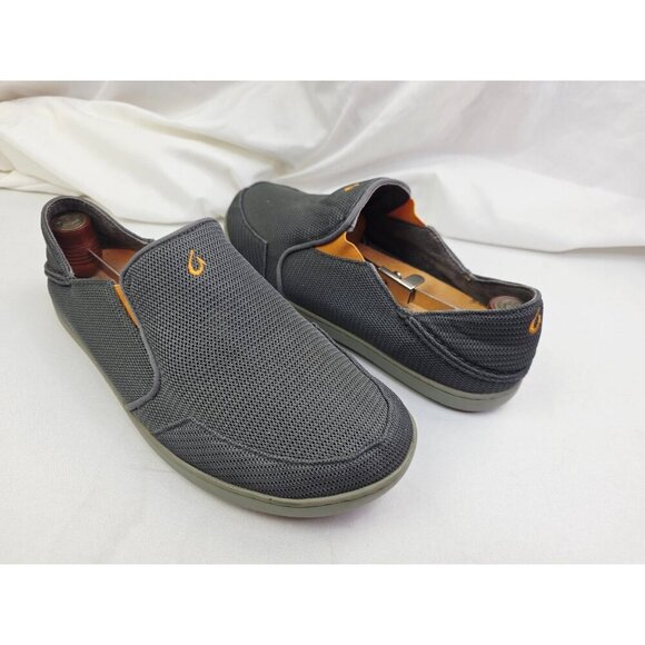 Olukai Nohea Mesh Mens Size 11 Brown Slip On Embroidered Logo Comfort Sneakers - Picture 12 of 14